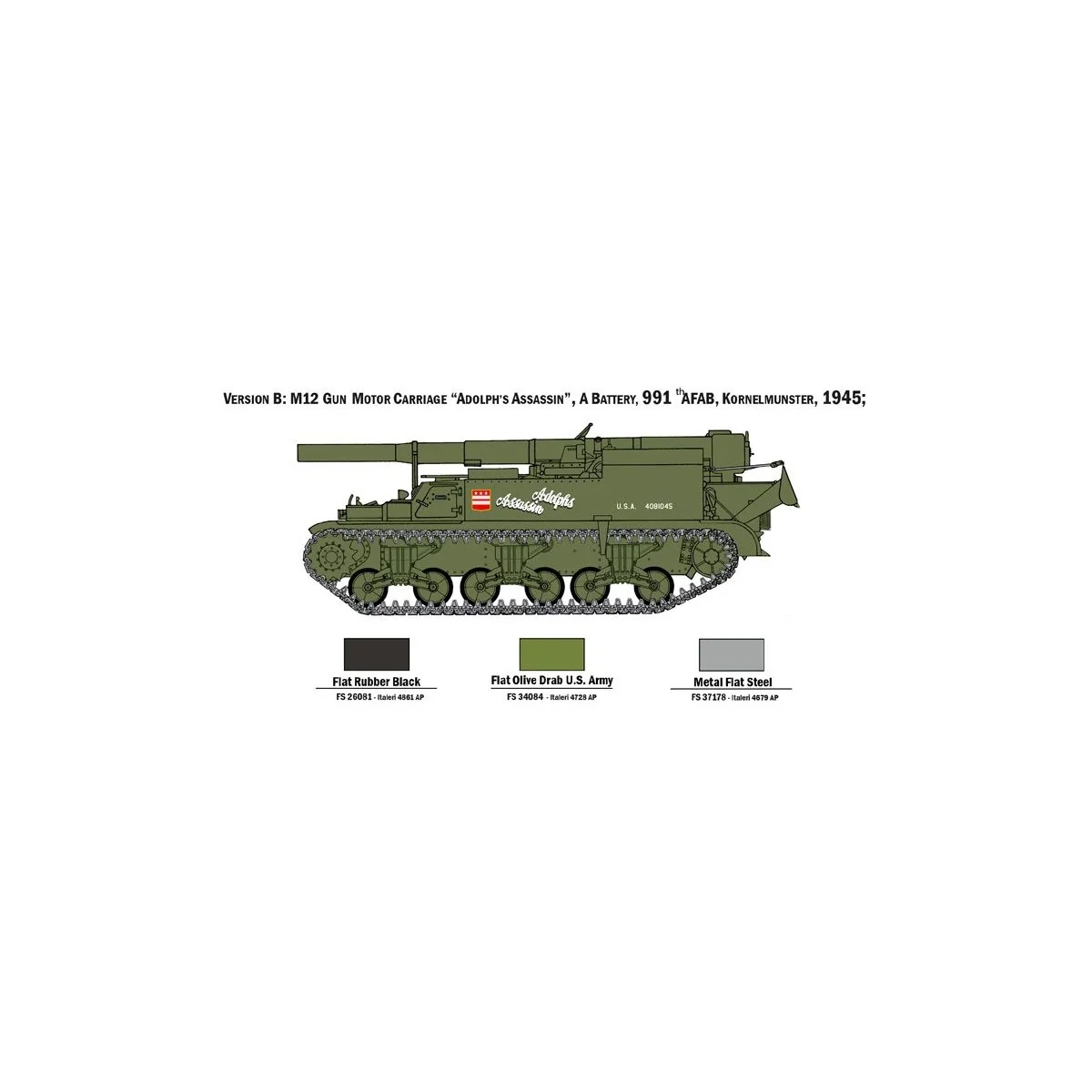 Tank 1/72 Italeri G.M.C. M12 Italeri I7076 - 5 Tank 1/72 Italeri G.M.C. M12 Italeri I7076 - 5