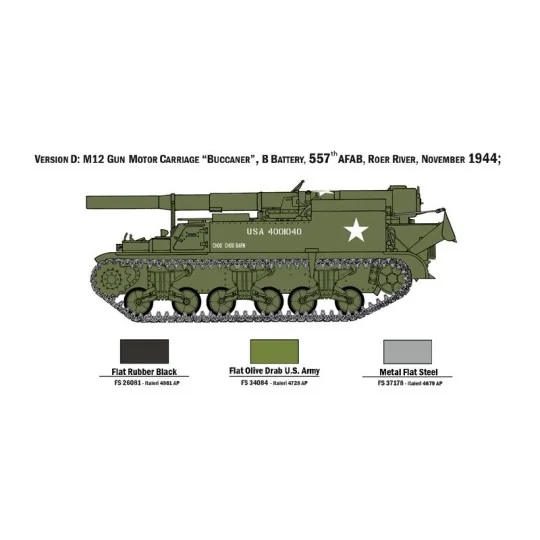 I7076-Char M12 G.M.C. 1/72 Italeri - I7076