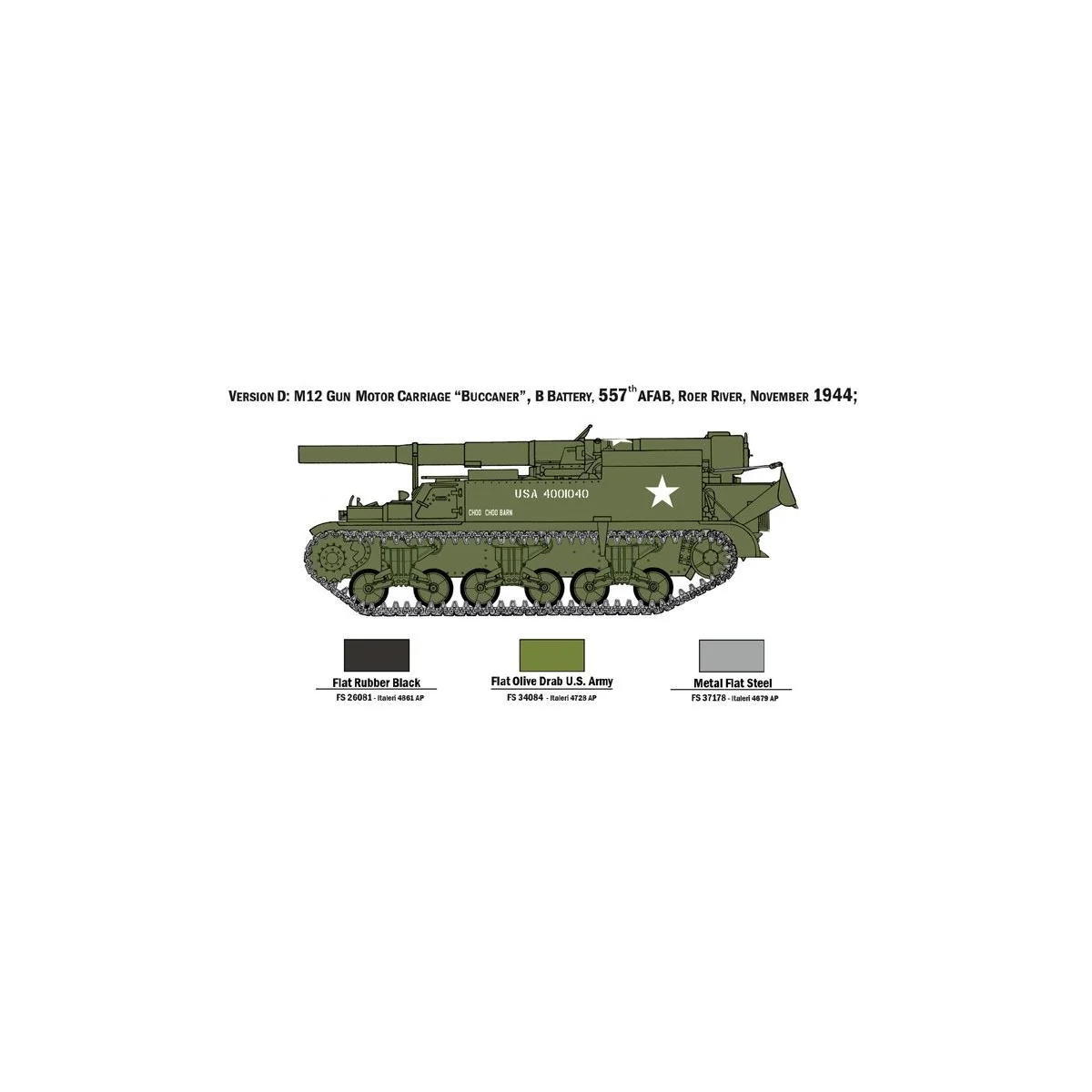 Char M12 G.M.C. 1/72 Italeri Italeri I7076 - 7