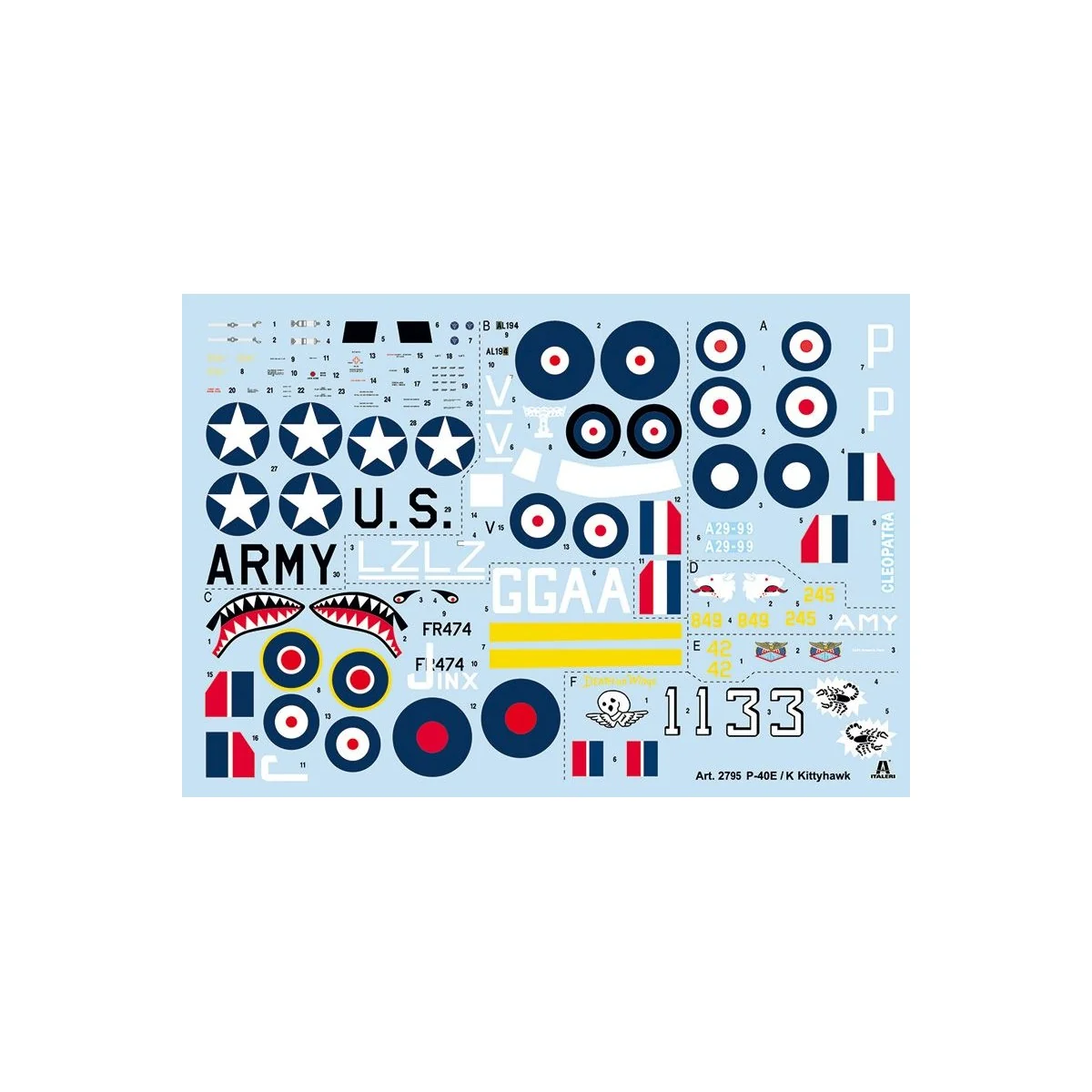 Avion P-40E/K Kittyhawk 1/48 Italeri Italeri I2795 - 3