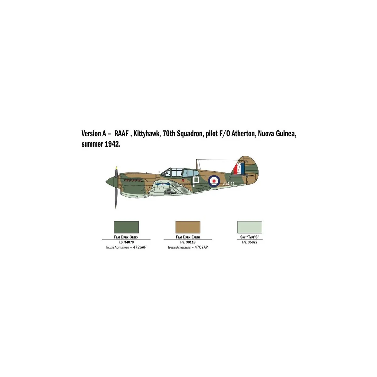 Plane P-40E/K 1/48 Italeri Kittyhawk Italeri I2795 - 4 Plane P-40E/K 1/48 Italeri Kittyhawk Italeri I2795 - 4