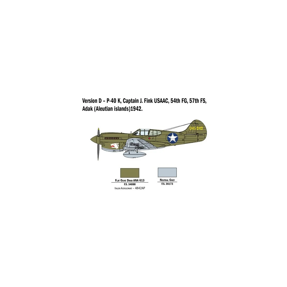 Plane P-40E/K 1/48 Italeri Kittyhawk Italeri I2795 - 7