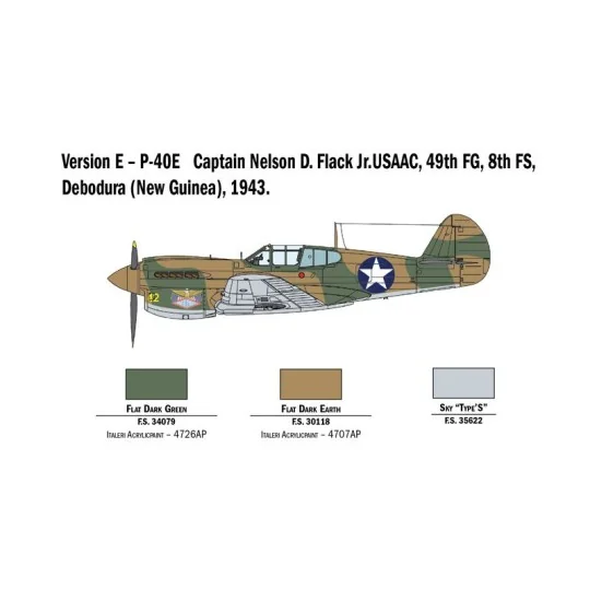 Plane P-40E/K 1/48 Italeri Kittyhawk Italeri I2795 - 8 I2795-Plane P-40E/K 1/48 Italeri Kittyhawk - I2795
