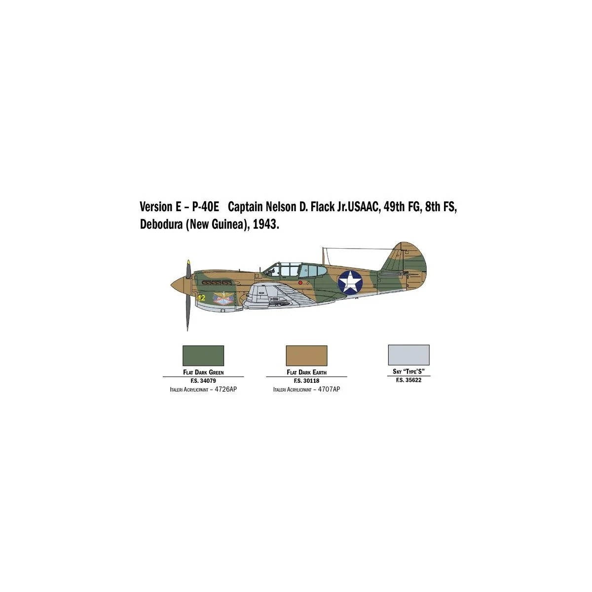 Plane P-40E/K 1/48 Italeri Kittyhawk Italeri I2795 - 8