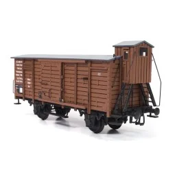 OcCre 56002 Covered Freight Wagon with Guardhouse 1/32 Scale Wood a...