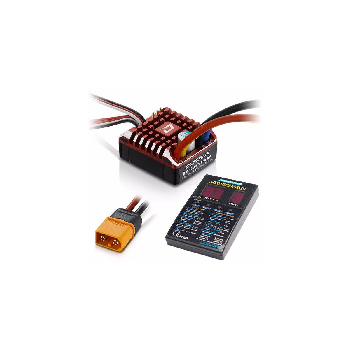 Carbon waterproof inverter QUICRUN 80A crawler + Hobbywing card Hobbywing 30112750 - 1