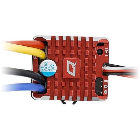 30112750-Carbon waterproof inverter QUICRUN 80A crawler + Hobbywing card