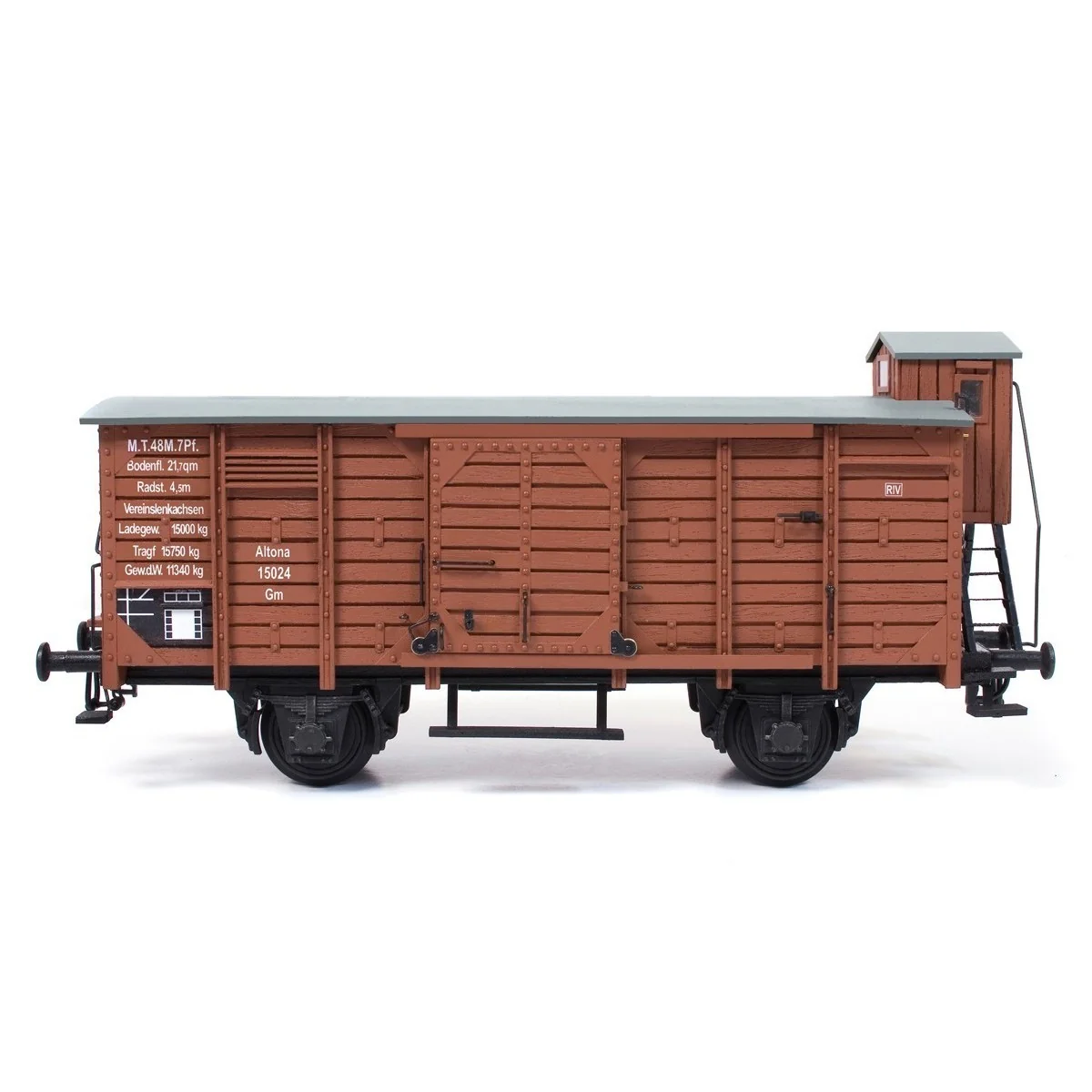 OcCre 56002 Covered Freight Wagon with Guardhouse 1/32 Scale Wood a...
