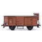 56002-OcCre 56002 Wagon de marchandise couvert avec guérite 1/32 kit construction bois métal