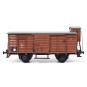 56002-OcCre 56002 Covered Freight Wagon with Guardhouse 1/32 Scale Wood and Metal Construction Kit