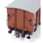 56002-Wagon de marchandise couvert avec guérite 1/32 kit construction bois métal OcCre