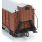 56002-OcCre 56002 Covered Freight Wagon with Guardhouse 1/32 Scale Wood and Metal Construction Kit