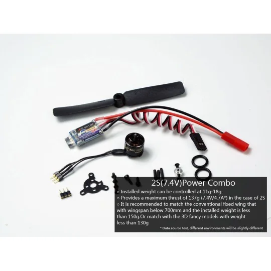 ACM1106SV-2S-Indoor motorization Kit BLS 1106 + ESC 2S + propeller + 3 servos DW hobby - ACM1106SV-2S