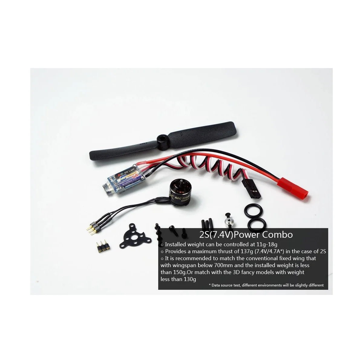 Kit motorisation indoor moteur bls 1106 + ESC 2S + hélice + 3 servos DW Hobby DW Hobby - Dancing Wings Hobby ACM1106SV-2S - 2