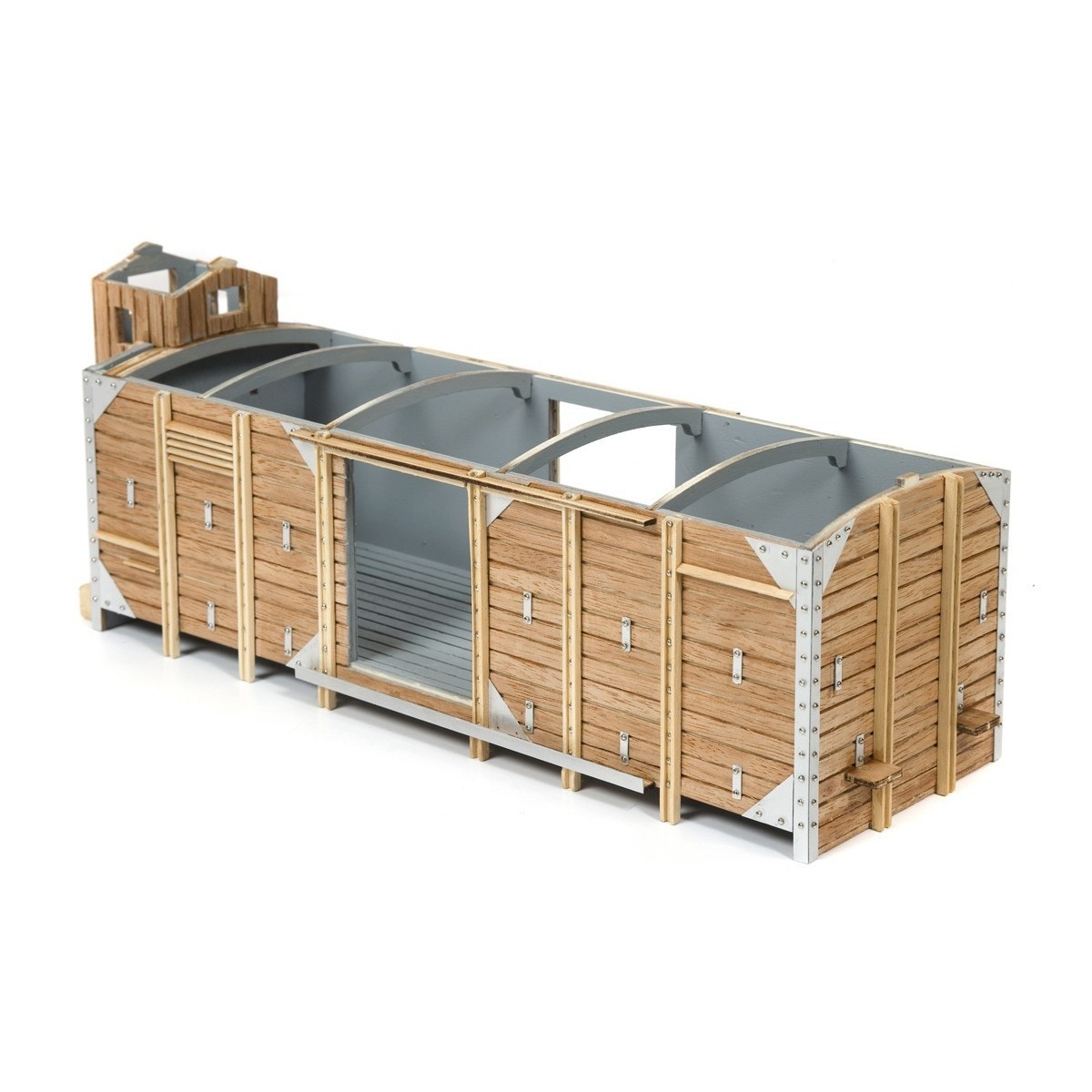 OcCre 56002 Wagon de marchandise couvert avec guérite 1/32 kit construction bois métal OcCre 56002 - 11