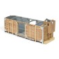 56002-OcCre 56002 Covered Freight Wagon with Guardhouse 1/32 Scale Wood and Metal Construction Kit