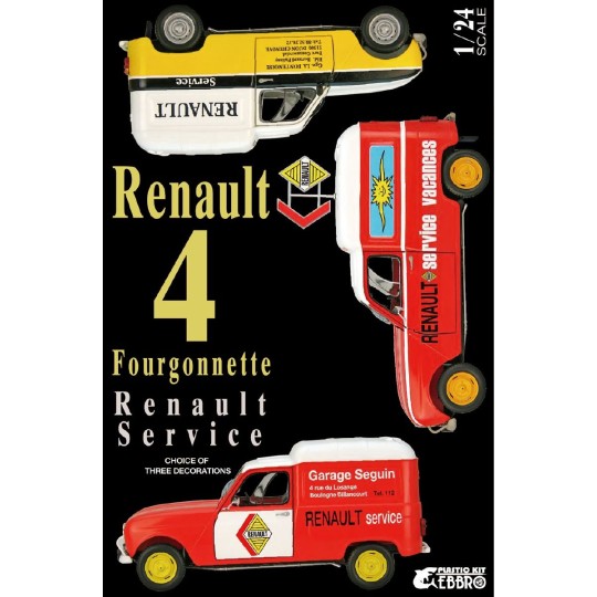 25012-Renault R4 Fourgonnette Renault Service 1/24 Ebbro
