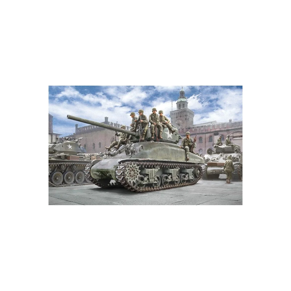 Char M4A1 Sherman et Infanterie US 1/35 Italeri Italeri I6568 - 1 Char M4A1 Sherman et Infanterie US 1/35 Italeri Italeri I6568 - 1