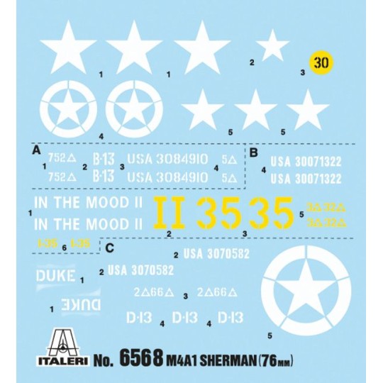 I6568-Tank M4A1 Sherman and INFANTRY US 1/35 Italeri