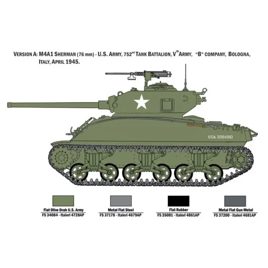 Tank M4A1 Sherman and INFANTRY US 1/35 Italeri Italeri I6568 - 4 I6568-Tank M4A1 Sherman and INFANTRY US 1/35 Italeri - I6568