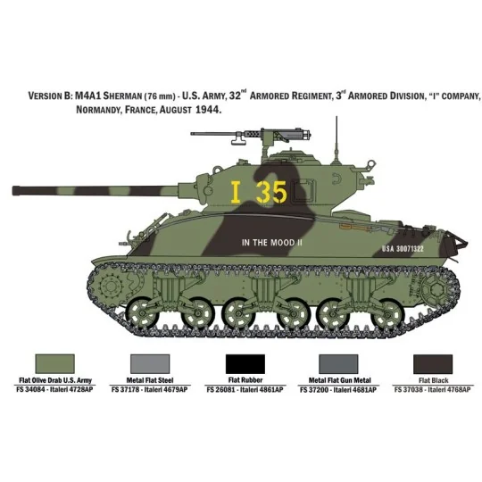 I6568-Char M4A1 Sherman et Infanterie US 1/35 Italeri