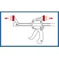 Pince Barre de serrage rapide 100mm Siva Siva SV-20S - 2 SV-20S-Pince Barre de serrage rapide 100mm Siva - SV-20S