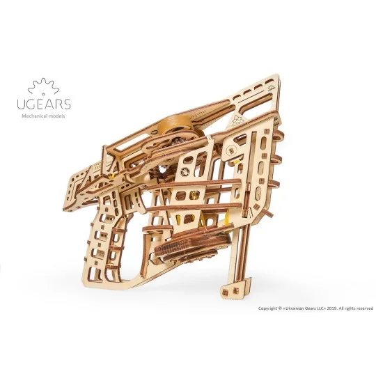 UG-70075-Lanceur catapulte d'avions Puzzle 3D bois UGEARS
