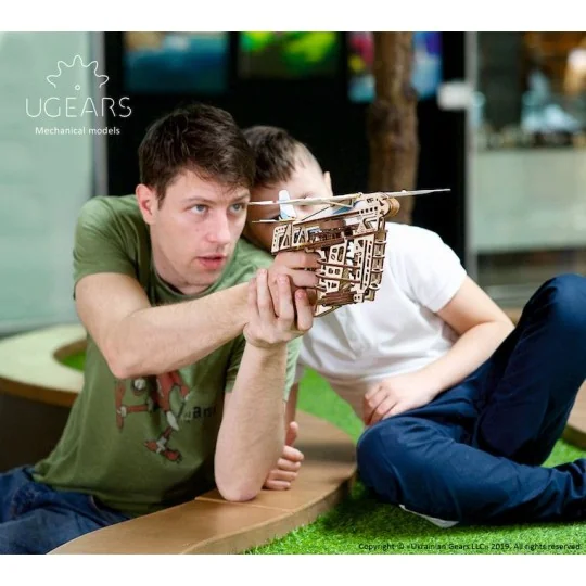 UG-70075-UGEARS Wood Puzzle 3D Catapult Launcher - UG-70075