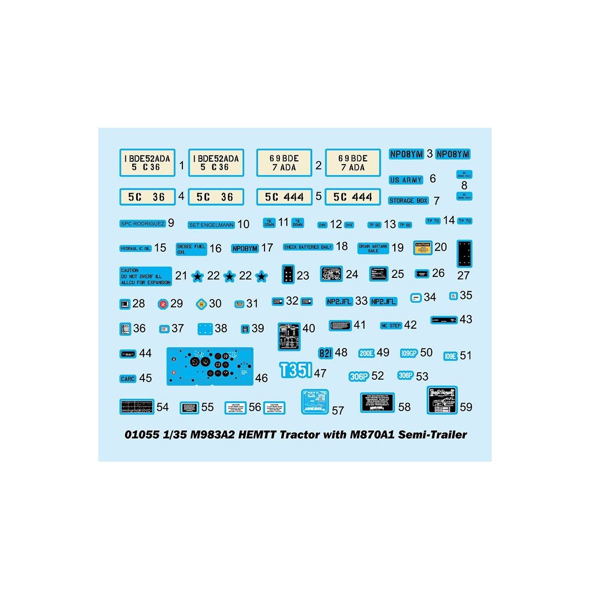 M983A2 HEMTT with M870A1 1/35 Trumpeter Semi-Trailer Trumpeter TR01055 - 3