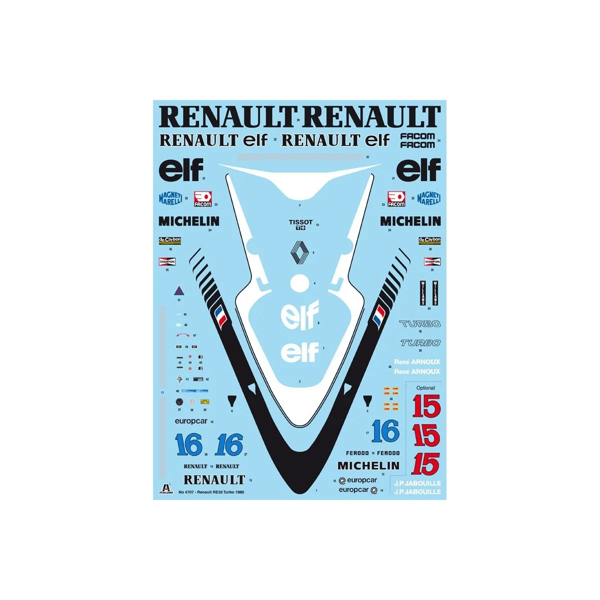 Renault RE20 Turbo 1/12 Italeri Italeri I4707 - 3 Renault RE20 Turbo 1/12 Italeri Italeri I4707 - 3