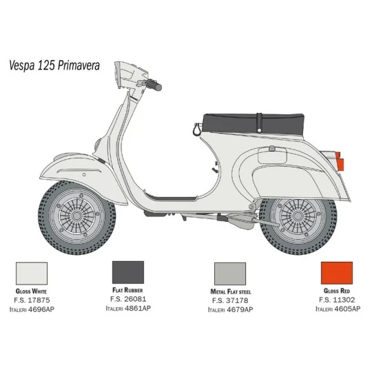 I4633-Vespa 125 Primavera 1/9 Italeri - I4633