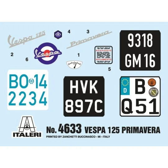 I4633-Vespa 125 Primavera 1/9 Italeri - I4633