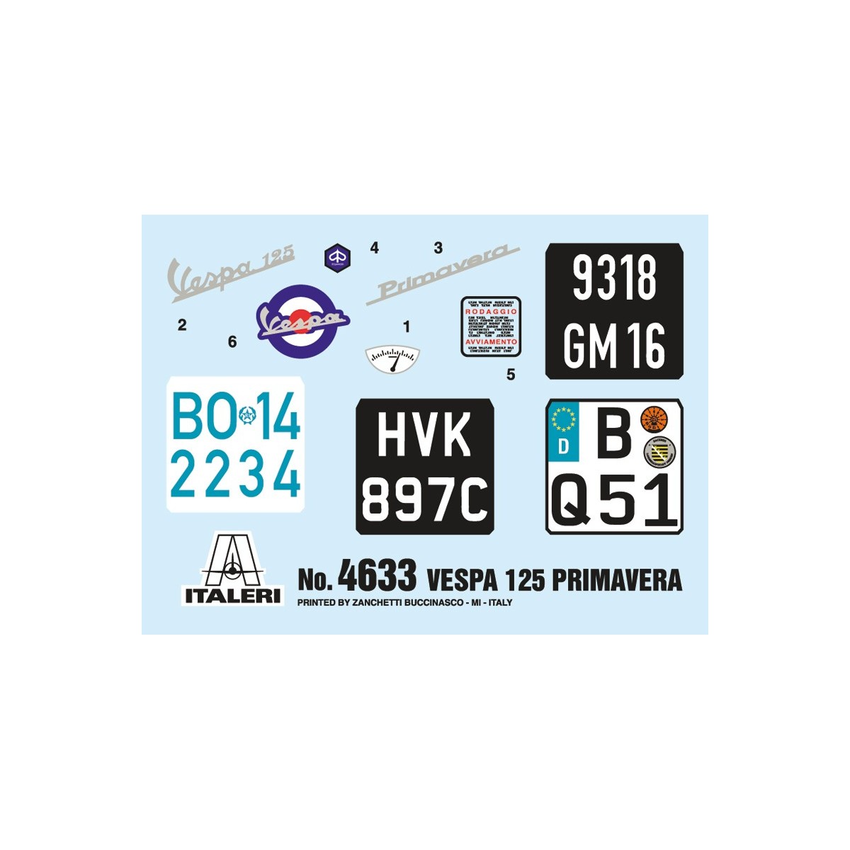 Vespa 125 Primavera 1/9 Italeri Italeri I4633 - 5