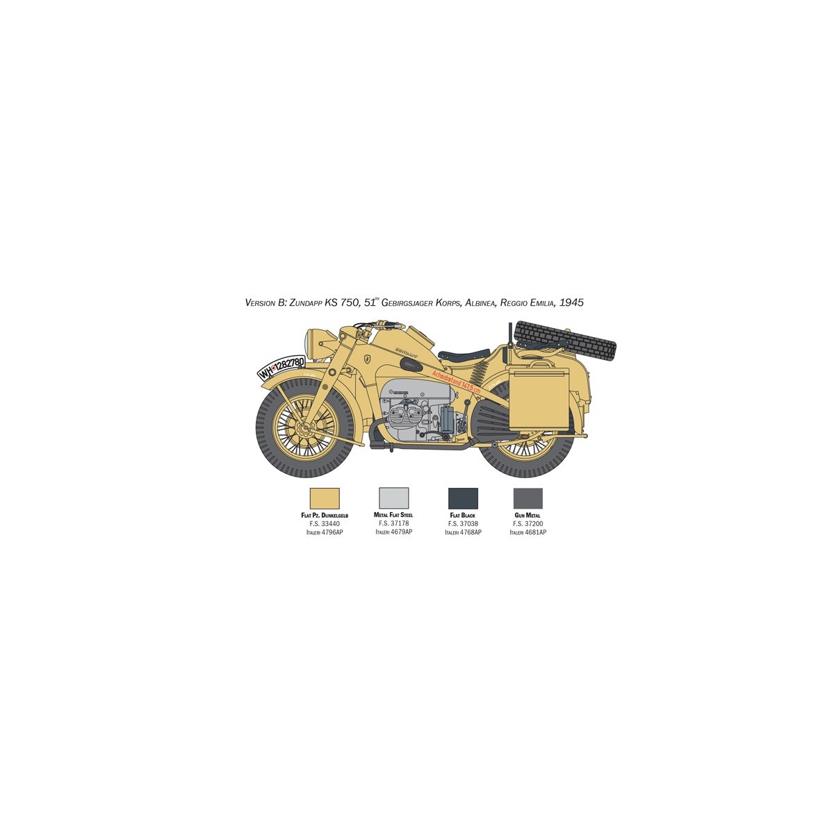 Sidecar Zündapp KS 750 1/9 Italeri Italeri I7406 - 5