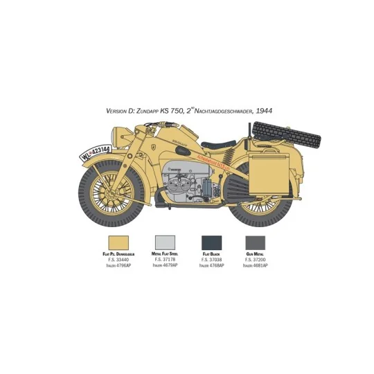I7406-Sidecar Zündapp KS 750 1/9 Italeri - I7406
