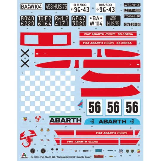 I4705-Fiat Abarth 695SS Assetto Corsa 1/12 Italeri