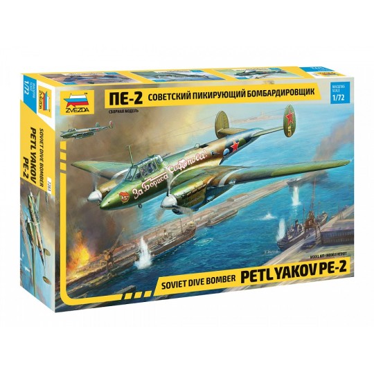 Z7283-Russian Bomber Petlyakov Pe-2 1:72 Zvezda