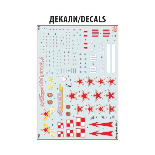 Z7283-Bombardier Russe Petlyakov Pe-2 1/72 Zvezda