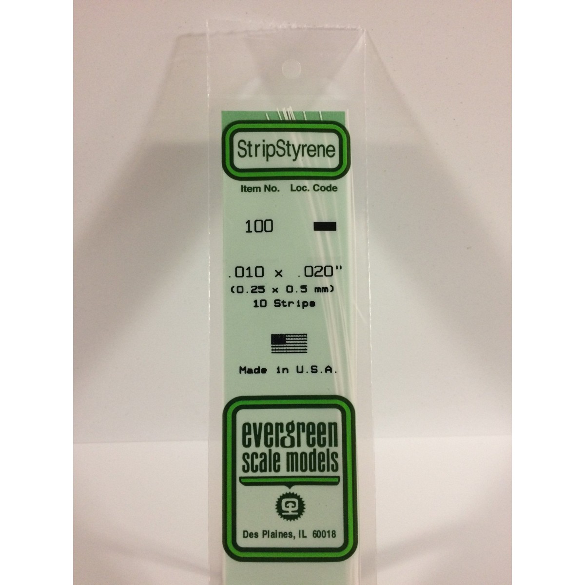 Baguette 0.25x0.5x350mm Ref : 100 - Evergreen Evergreen S1370100 - 1