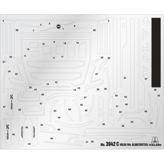 Volvo FH4 Globetrotter medium roof 1/24 Italeri Italeri I3942 - 5 I3942-Volvo FH4 Globetrotter medium roof 1/24 Italeri - I3942