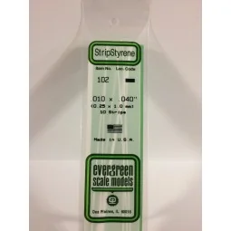 Wand 0.25x1.0x350mm Ref: 102 - Evergreen - S1370102 - S1370102