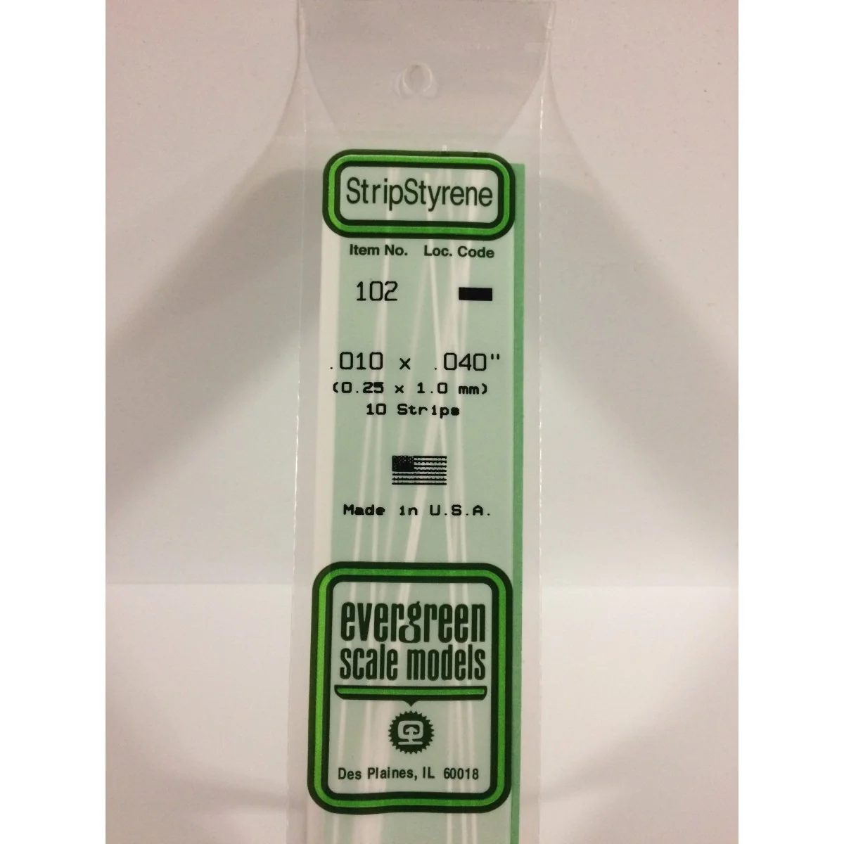 Baguette 0.25x1.0x350mm Ref : 102 - Evergreen Evergreen S1370102 - 1 Baguette 0.25x1.0x350mm Ref : 102 - Evergreen Evergreen S1370102 - 1