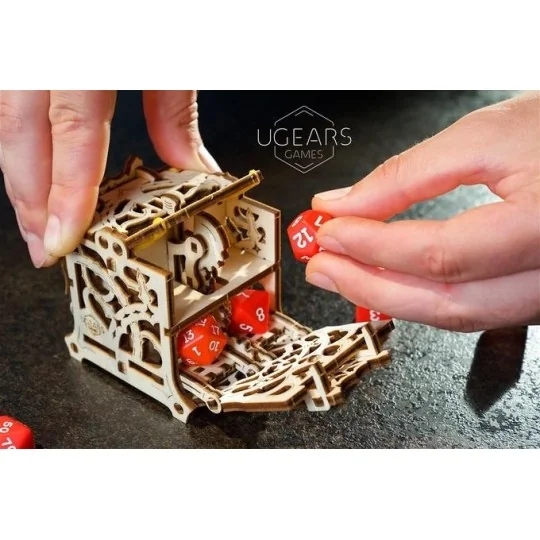 UG-70072-UGEARS 3D Wooden Dice Box - UG-70072