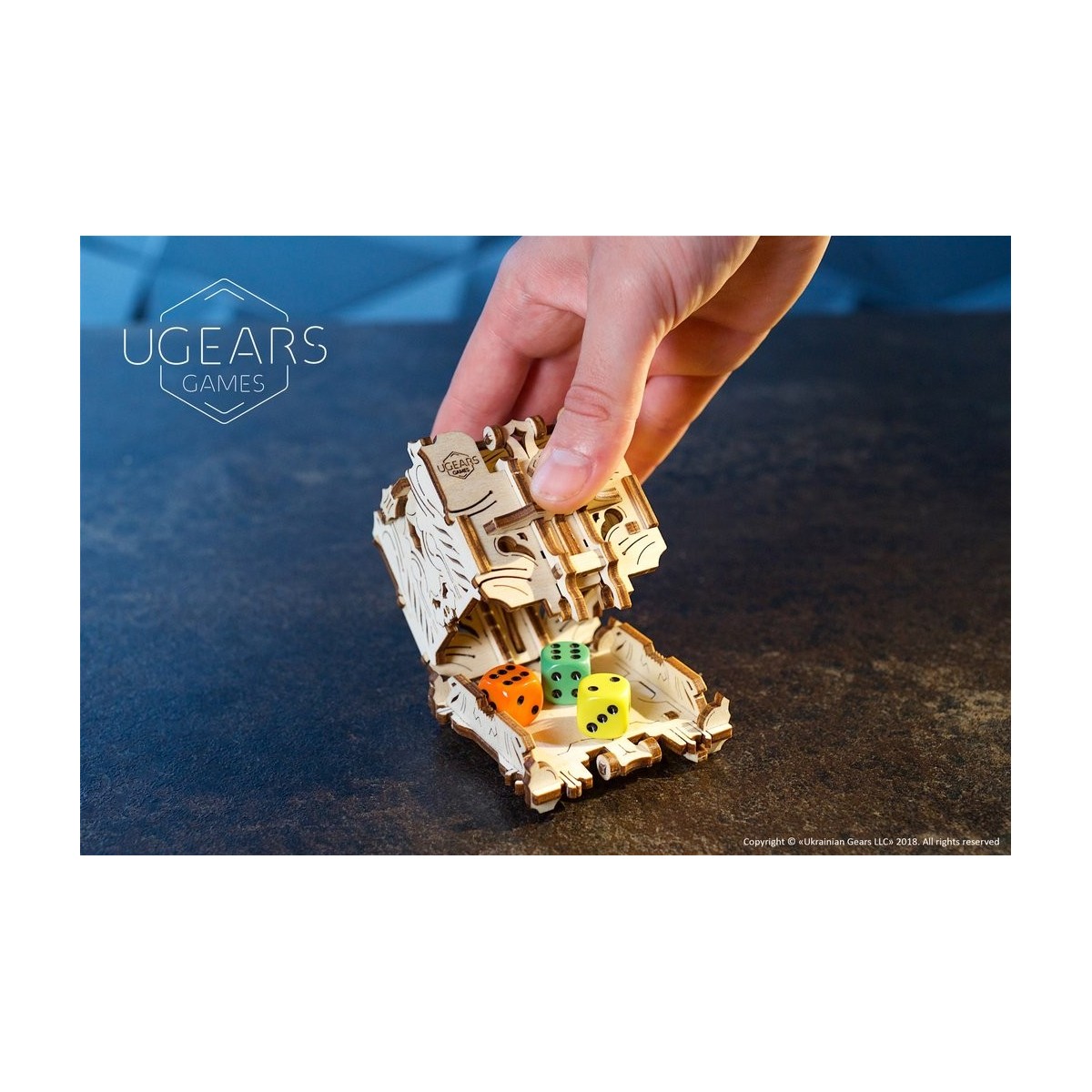 UGEARS 3D wood dice tower UGEARS UG-70069 - 4