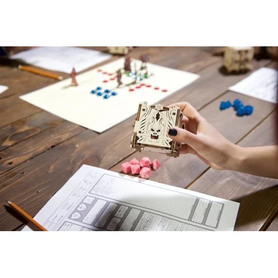 UG-70069-UGEARS 3D wood dice tower - UG-70069