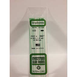 Wand 0.25x1.5x350mm Ref: 103 - Evergreen - S1370103