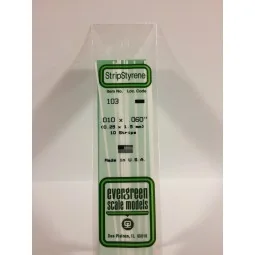 Wand 0.25x1.5x350mm Ref: 103 - Evergreen - S1370103 - S1370103