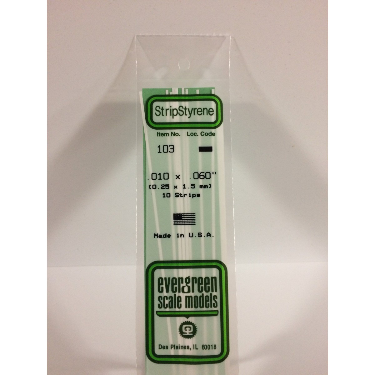 Wand 0.25x1.5x350mm Ref: 103 - Evergreen - S1370103 Wand 0.25x1.5x350mm Ref: 103 - Evergreen - S1370103