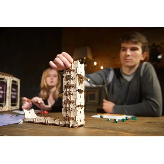 UG-70069-UGEARS 3D wood dice tower - UG-70069