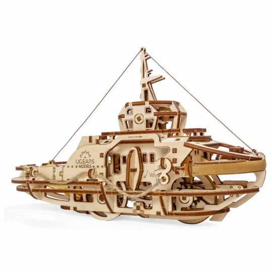 UG-70078-UGEARS 3D wood tugboat - UG-70078